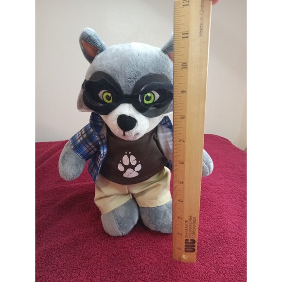 Build-A-Bear Oliver Raccoon Great Wolf Lodge 12" Inc  Plush Stuffed Animal - Picture 2 of 5